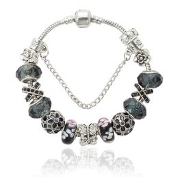 Charm Bracelets Fashion Jewelry 5 Colors Rhinestone&Crystal Beads & Bangles Butterfly Bracelet B15305Charm