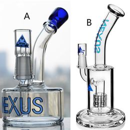 Blue Green NEXUS Glass Water Pipe Hookahs Bong Rigs Bubbler Tire Percolator Recycler Smoking Pipes Smoke Accessory