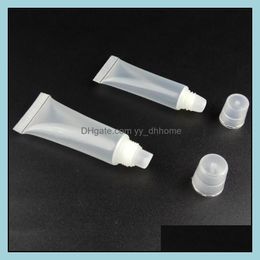 Packing Bottles Office School Business Industrial 5Ml 8Ml 10Ml Clear Plastic Empty Refillable Soft Tubes Balm Lip Gloss Bottle Cosmetic Co