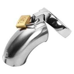 NXY Chastity Device Red Source Stainless Steel Metal Male Lock Chicken Binding Adult Supplies and Female Slave Adjustment Torture Tools 0416