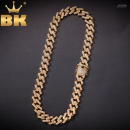 Chains 14mm Prong Cubans Link Necklaces Iced Cubic Zirconia Gold/White Gold Color Hiphop Chain Jewelry For Men Drop 1 Morr22
