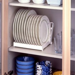 High quality foldable dish plate drying rack organizer drainer plastic storage holder kitchen accessories. Y200429