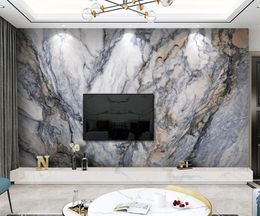 marble 3D Wallpaper Mural Living Room Bedroom Sofa TV Background High-end Material HD pattern printing effect papel de parede 3d wall stickers