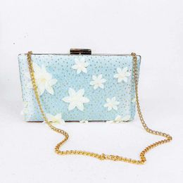 Horizontal Cosmetic Bag Soft Face Lock European Small Square Bags Lace Dinner Iron Box Cosmetic