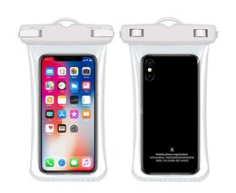 Capa de telefone Bolsa de bolsa à prova d'água esporte TPU Bolsa de proteção universal para iPhone 13 12 11 Smartphones de natação de mergulho com 7 polegadas