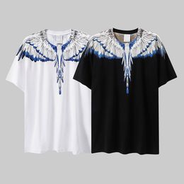 Cotton Men's T-Shirts new Black-White Men's T-Shirt Fashion Casual Print Style S-XXL Size Summer European and American Sleeve Shirt LB0023