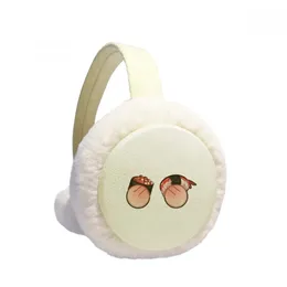 Berets Japan Sushi Food Ear Warmer Cable Knit Furry Fleece Earmuff OutdoorBerets