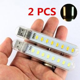 Book Lights 2PCS 8 LED Mini Portable USB Lamp DC 5V Camping USB Lighting for PC Laptop