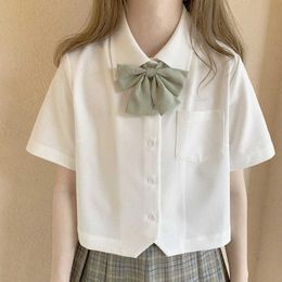 Clothing Sets Japan KANTO KANSAI Neck Short Sleeve White Blouse Shirt For Girls Middle High School Uniforms Dress Jk Uniform Top SummerCloth