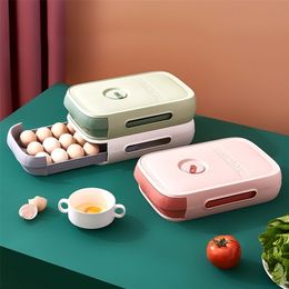 Drawer Type Egg Storage Box Refrigerator Fresh Egg Finishing Equipment Thickened Large Capacity Egg Tray Kitchen Accessories 220719