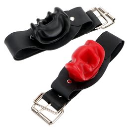 Erotic Oral Fetish Bondage Open Mouth Latex Plug sexy Toys For Couples Adult Games Dilatation Ball Safe