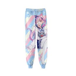 Men's Shorts VTuber Minato Aqua 3D Men/Women Neutral StyleThreaded Bunched Trousers Youthful Kawaii Threaded Leg PantsMen's