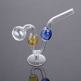 Glass Oil Burner Pipes Mini Smoking Pipe Colourful Pyrex Free Type Hand Tobacco Tool Dab Rigs Buners Bongs Accessories