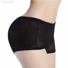 Women Sexy Butt Body Underwear Body Shaper Briefs Breathable Hip Up Underwear Lace Fake Breathable Hip Briefs L220802