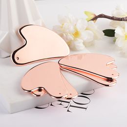 Physical Therapy Facial Gua Sha Tool 304 Stainless Steel Metal Gua Sha Tighten Skin Heart Massage Beauty Tool for Body Eyes Neck Massager