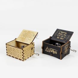 Electronics China Style Souvenir Wholesale Unique Beautiful Hand Cranked Carved Wooden Music Boxes for Anniversary Birthday Christmas Gifts
