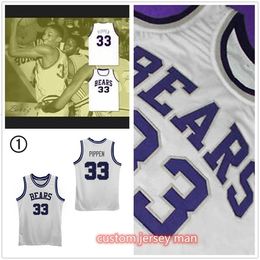 Nc01 basketball jerseys Scottie #33 Pippen college Central bears Jersey Mens Stitched Custom made size S-5XL