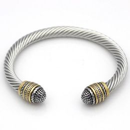 Fashion Men Women High Quality Metal Twisted Cable Wire Bracelet Bangles Glamour Party Prom Jewellery 220716