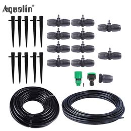 10m 9/12 Hose Automatic Drip Irrigation System Garden Irrigation Systems Watering Kits with Adjustable Dripper #26301-8 T200530