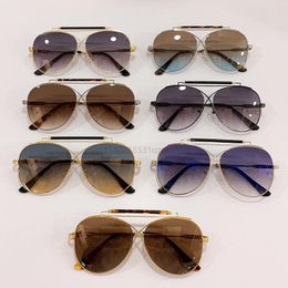 Sunglasses Luxury Men's Polarised Driving PK FT0818 For Men Women Brand Designer Gradient Vintage Brown Pilot UV400Sunglasses