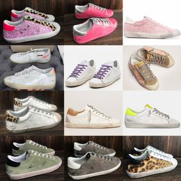 Golden Women Superstar Casual Shoes New Spring Sneaker Lace-up Luxury Brand Sneakers Low-tops White Do-old Dirty Woman Men Leather Shoe