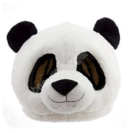 Plush Panda Head Plush Clothing Accessories Animal Mask Mascot Head Full Face Mask for Halloween and Christmas