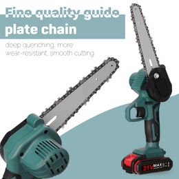 21V Two Battery Portable Electric Pruning Saw Rechargeable Wood cutter Spliting Chainsaw One-handed Woodworking Electric tools