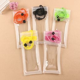 DHL120pcs Cell Phone Pouches Women PVC Transparent Floating gasbag touch screen Waterproof Handbag Mix Colour