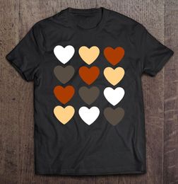 -Camisetas para hombres Reina negra Melanin Hearts African American History History Thish For Men Brezized Camiseta Tops Clothing