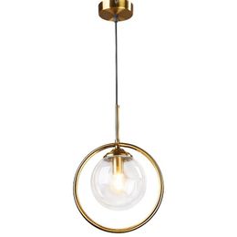 Pendant Lamps Gold Metal Clear/Smoke Grey/Amber Glass Bar Bedside Restaurant Living Room Lights Nordic Lamp