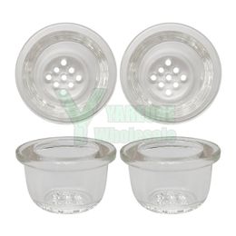 9-hole Replacement Glass Bowl for Silicone Pipe Borosilicate Glass Insert Screen Bowls Perfect Fit Most Rubber Smoking Tobacco Pipes YAREONE Wholesale