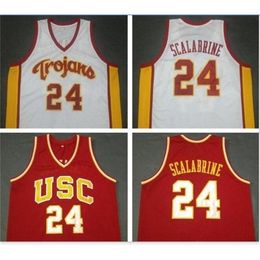 Chen37 Goodjob Men Youth women Vintage 24 Brian Scalabrine USC Trojans College Basketball Jersey Size S-6XL or custom any name or number jersey