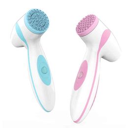 Cleansing Facial Brush, Spin Rechargeable Brush with 2 Heads,Complete Face Spa System, Beauty Massage220429