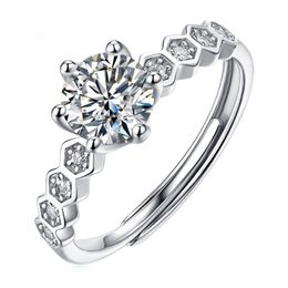 1 Carat 2 Ct 3 Ct D Color Moissanite Wedding Ring For Women 925 Sterling Silver Solitaire Single Wholesale