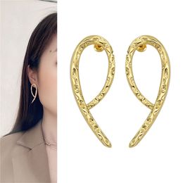 Designer Earrings for Women Lady Popular Gold Charms Stud High Quality Geometric Jewellery Luxury Korean Fashion Indian Christmas Gift Female Jewellery Girl Accessory