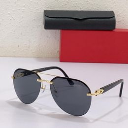 Sunglasses For Women Men Summer 0275S Style Anti-Ultraviolet Retro Plate Square Frameless Fashion Eyeglasses Random Box