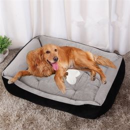 Bone Pet Bed Warm Pet bed linen For Small Medium Large Dog Soft Pet Bed For Dogs Washable House For Cat Puppy Cotton Kennel Wash 210224