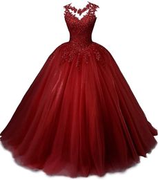 Off Shoulder Prom Ball Gown Lace Quinceanera Dresses 2022 Sweet 16 Appliques Princess Long Party GownsVestidos De 15 Anos