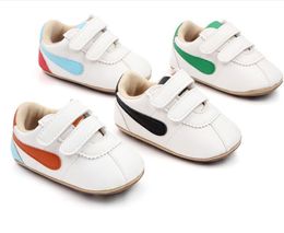 Baby Shoes Newborn Boys Girls First Walkers Kids Toddlers Lace Up PU Sneakers Prewalker White Shoes size 11-12-13