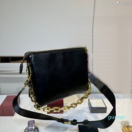 Designer - Bag Genuine leather Women's tote gold Chains Luxury Designer mylon fashion shopping wallet Wash Cases card pockets handbag cross