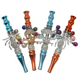 The latest 11cm skull color diamonds, nozzle, handmade pipe accessories, many kinds of style selection, support custom logo