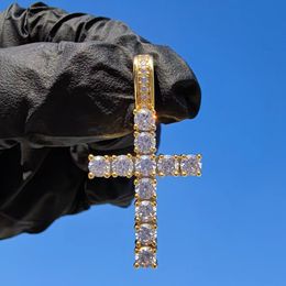 Collana con ciondoli a croce in pietra diamantata Gioielli Uomo Donna Amante Regalo Coppia Gioielli religiosi