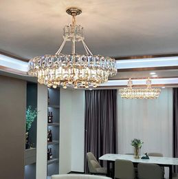 Light luxury living room lamp crystal chandelier simple modern luxury dining room lamp new European crystal lamp