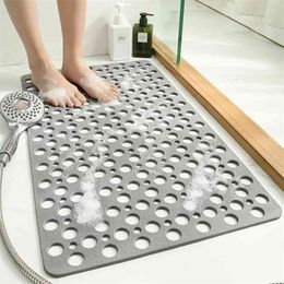 Japanese Shower Bath Mat Environmental Protection Tasteless Toilet Household Bathtub Bathroom Hollow Hydrophobic Anti-Slip Pad 210401
