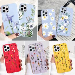 Soft TPU Cases For Xiaomi Mi 11 Lite Ultra 11i 10 8 8X A1 A2 CC9e Poco M3 Redmi Note 10S 9A 9 10 K40 Pro Max Flower Cover Funda