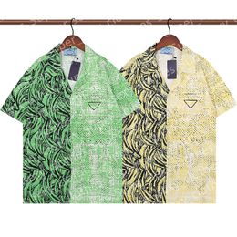 Camicie di design di lusso Moda uomo Camicia da bowling con stampa geometrica Camicie casual floreali Hawaii Uomo Slim Fit Manica corta Variety313K