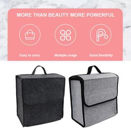 Car Organizer Trunk Storage Bag Multipurpose Felt Folding Box Large Capacity Cargo Container Accessories