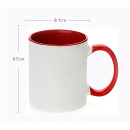 Personalised DIY po coffee mug Multi Colour handle Milk Tea Cups with Custom Picture Text printing coffee cup mugs 220621