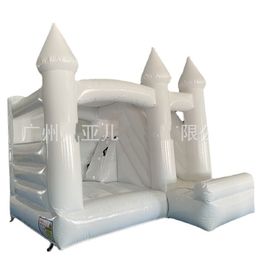 Mats Outdoor Kids Adult 13ft Commercial Inflatable White Bounce Castle Jumping House with slide For Party Wedding birthday event 805 E3