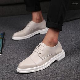 Dress Shoes Men Spring Summer Formal Genuine Leather Business Casual Office Luxury Male BreathableDress